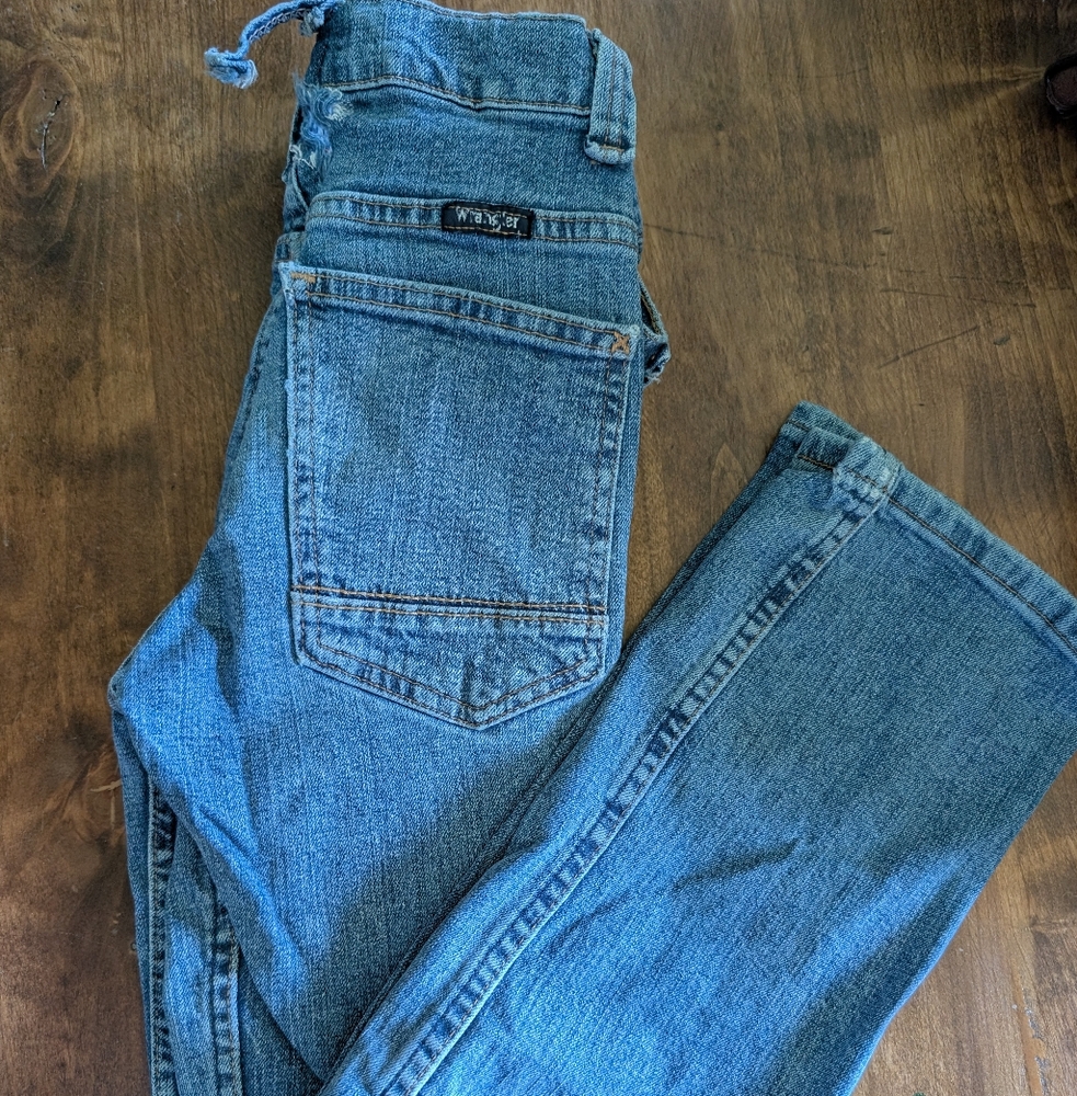 Boys Lot Of 2 Wrangler Denim Jeans